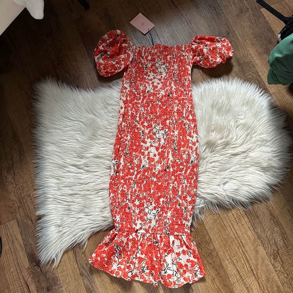 HELLO MOLLY Haven View Midi Dress In Orange - Picture 6 of 8